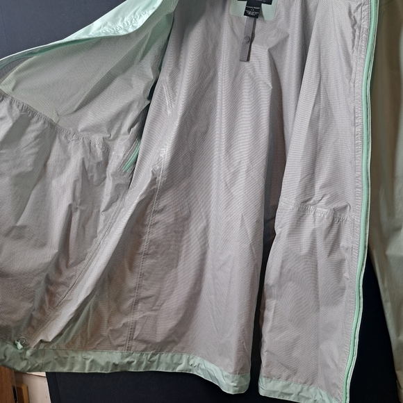 Mountain Hardwear Rain Jacket Women's Large Teal Blue Waterproof Outdoor - Picture 4 of 8